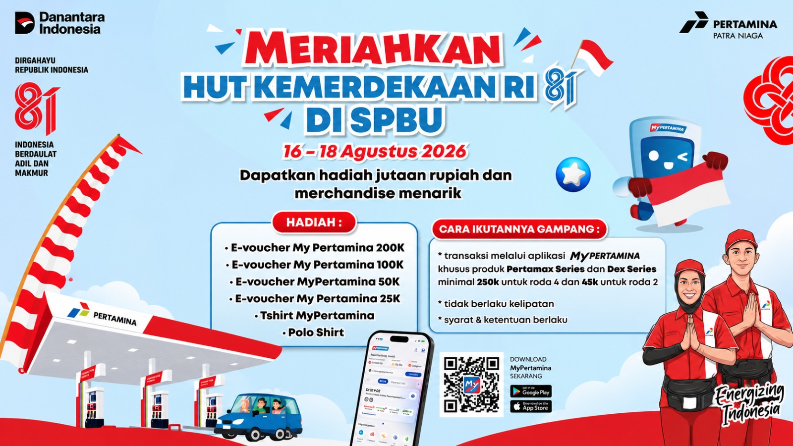 HUT ke-81 RI: Pertamina Hadirkan Promo Berbagi Hadiah di 24 SPBU, Termasuk Padang