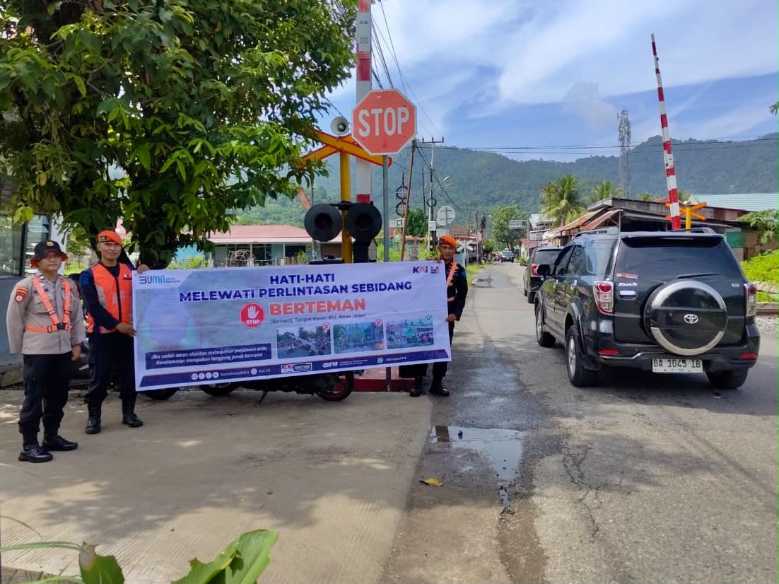 Cegah Kecelakaan di Perlintasan Sebidang, KAI Sumbar Tutup 30 Titik dan Perkuat Pengawasan
