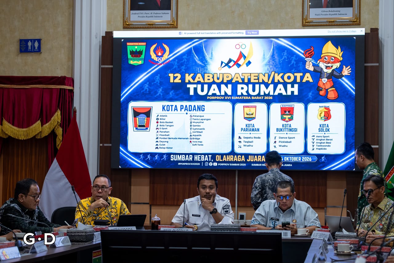 Wagub Vasko Tegaskan Porprov Sumbar 2026 Harus Jalan Sesuai Kesepakatan