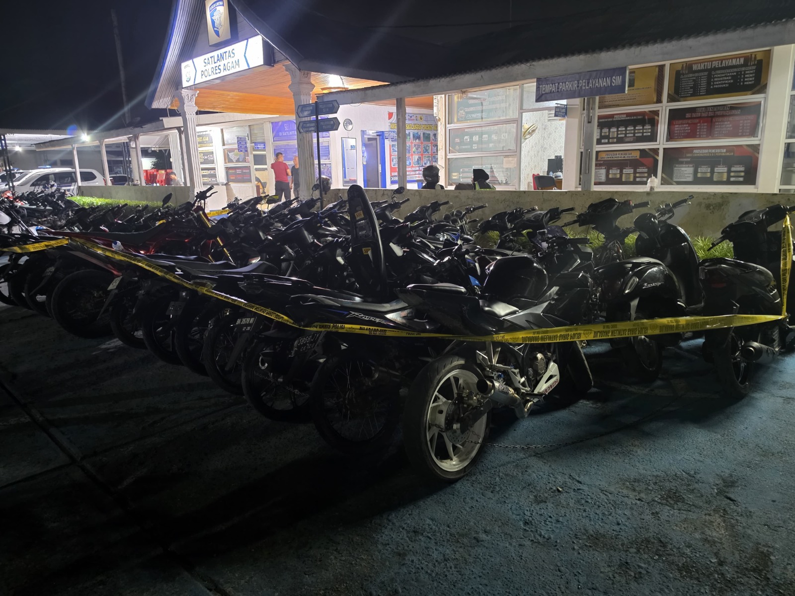 Polres Agam Kandangkan 30 Motor Berknalpot Racing, Bikin Resah Masyarakat