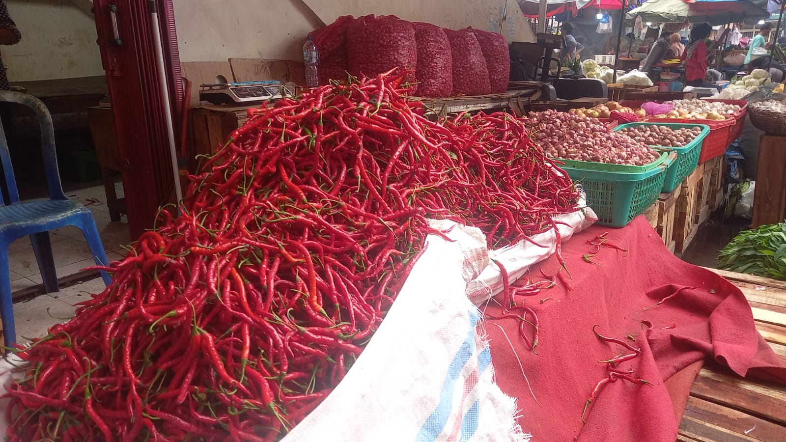 Segini Harga Cabai di Pasar Raya Usai Jalur Solok-Padang Terganggu Akibat Galodo