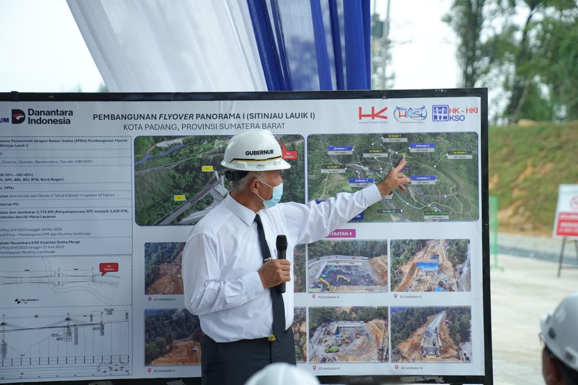Gubernur Mahyeldi Pastikan Pembangunan Fly Over Sitinjau Lauik Berjalan Sesuai Rencana
