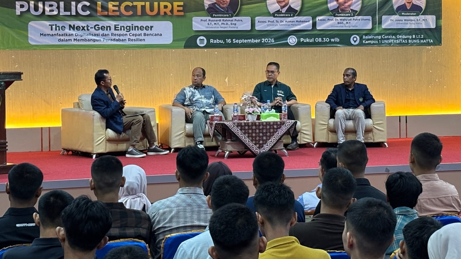 Siapkan Insinyur Masa Depan, FTSP UBH Bahas Digitalisasi dan Mitigasi Bencana
